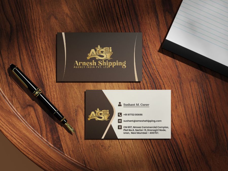 Arnesh Shipping — stationery by Visual Pioneers Studio, Ahmedabad