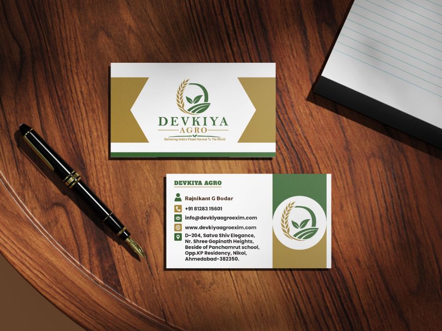 Devkiya Agro — stationery by Visual Pioneers Studio, Ahmedabad