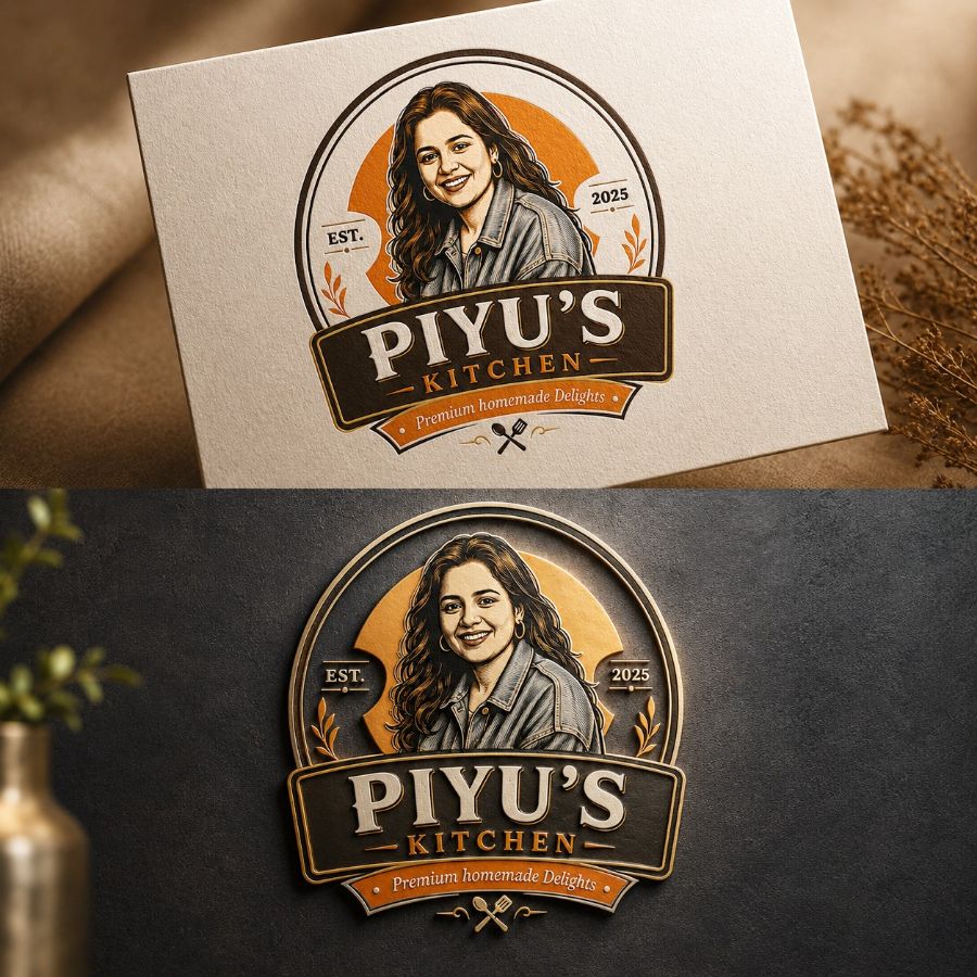 Piyu's Kitchen — identity by Visual Pioneers Studio, Ahmedabad